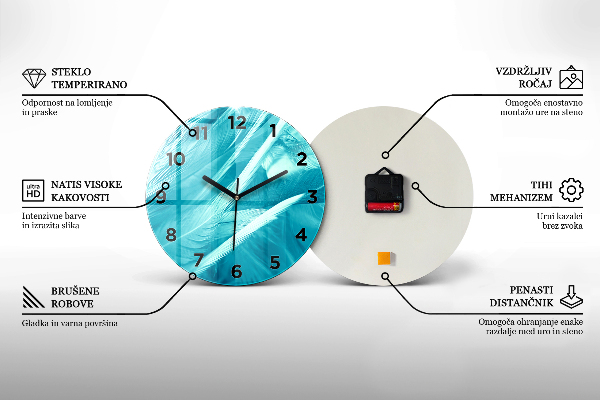Round glass clock Eyes with glasses