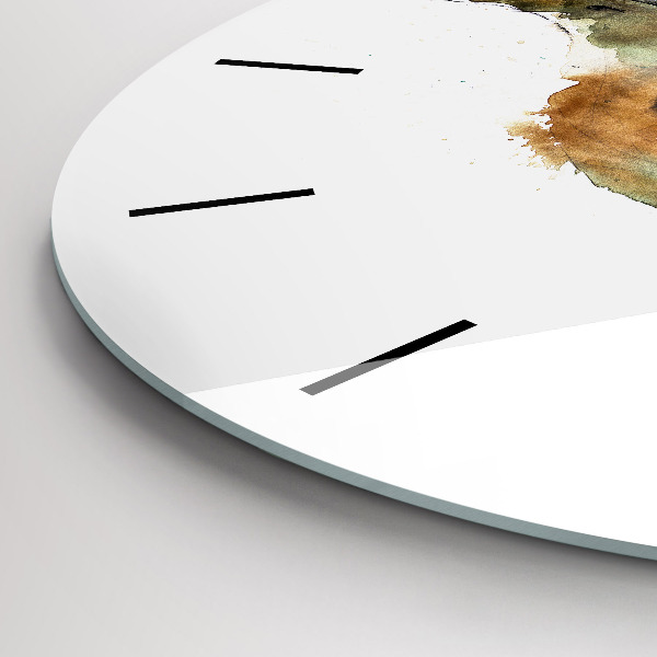 Round glass clock The bird and the book