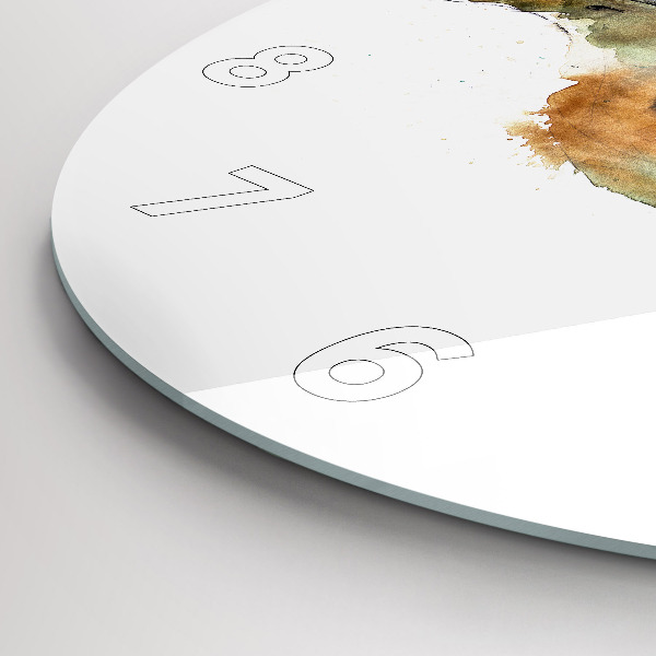 Round glass clock The bird and the book