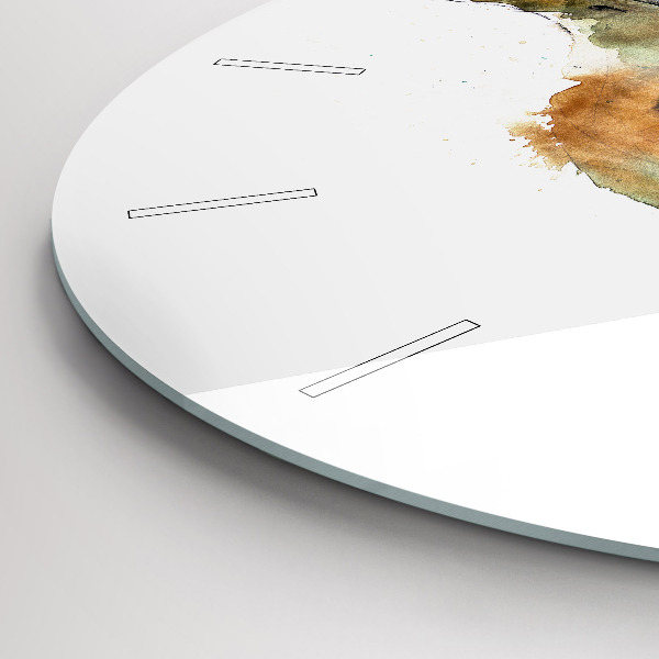 Round glass clock The bird and the book