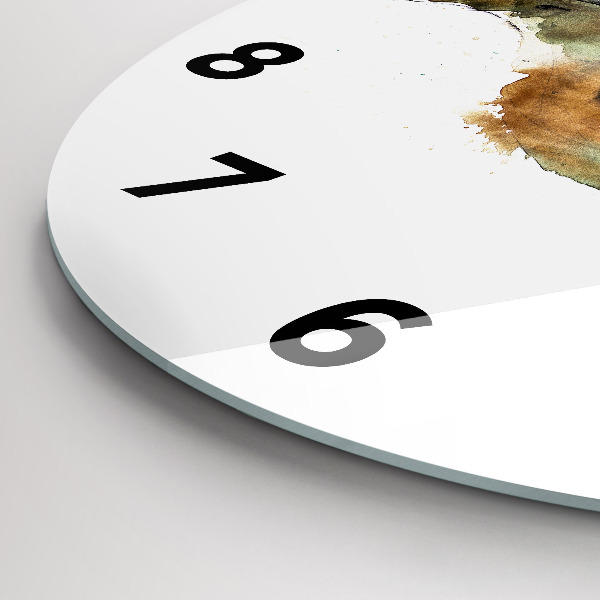 Round glass clock The bird and the book