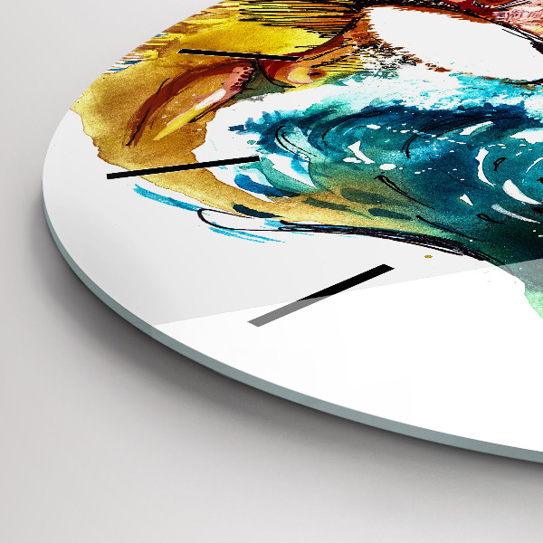 Round glass clock Culture - Brazilian flag