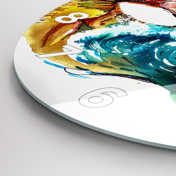 Round glass clock Culture - Brazilian flag