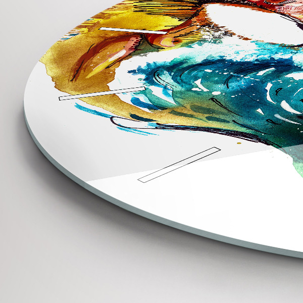 Round glass clock Culture - Brazilian flag