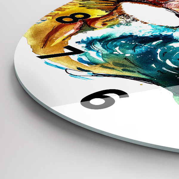 Round glass clock Culture - Brazilian flag