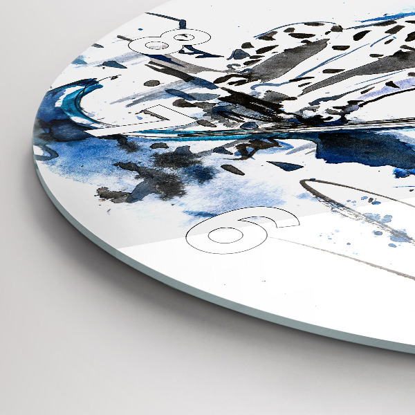 Round glass clock Dalmatian and Umbrella