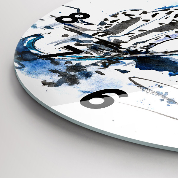 Round glass clock Dalmatian and Umbrella