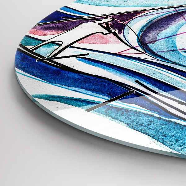 Round glass clock Surfboard