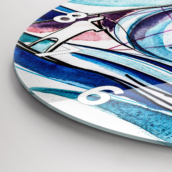 Round glass clock Surfboard