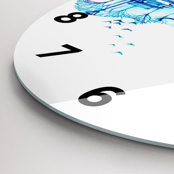 Round glass clock Cello Park Lake