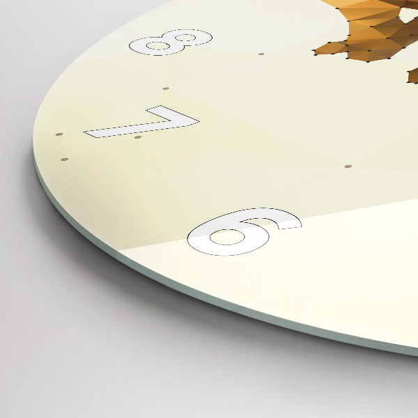 Round glass clock Creation of Adam