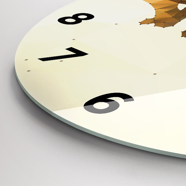 Round glass clock Creation of Adam