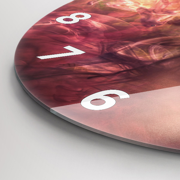 Round glass clock Portrait of a woman