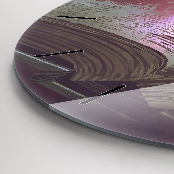 Round glass clock Abstraction book