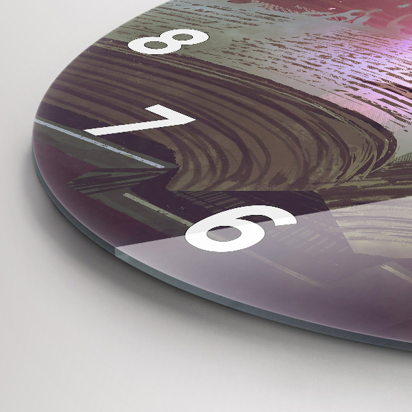 Round glass clock Abstraction book