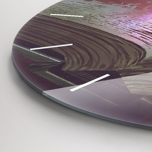 Round glass clock Abstraction book