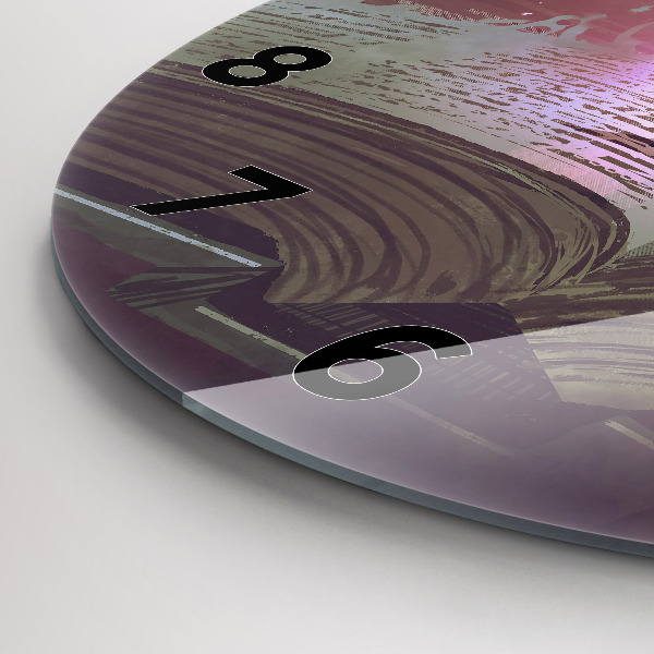 Round glass clock Abstraction book