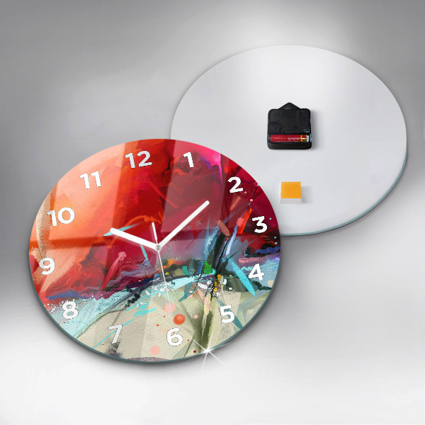 Round glass clock Rows of spices