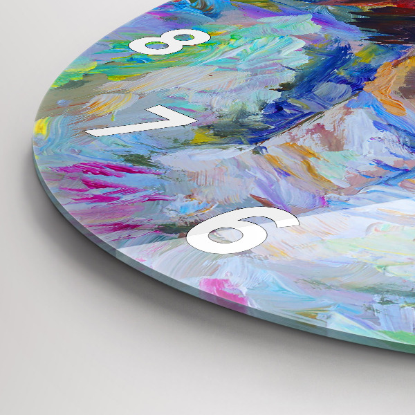 Round glass clock Painted Ballerina