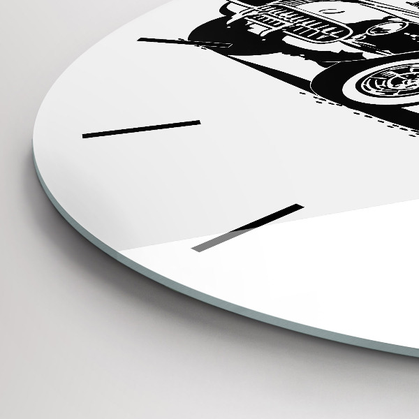Round glass clock Retro Illustration