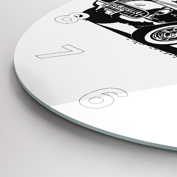 Round glass clock Retro Illustration