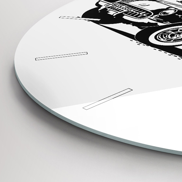 Round glass clock Retro Illustration
