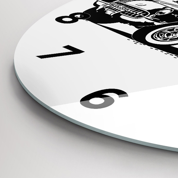 Round glass clock Retro Illustration