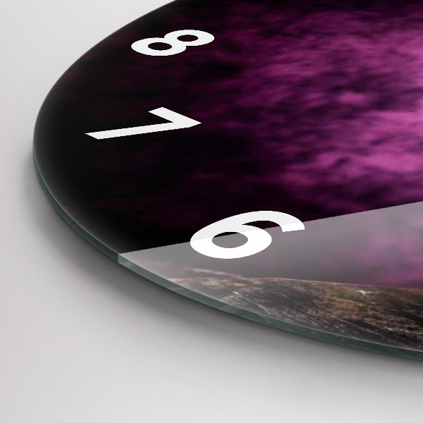 Round glass clock Wine glass