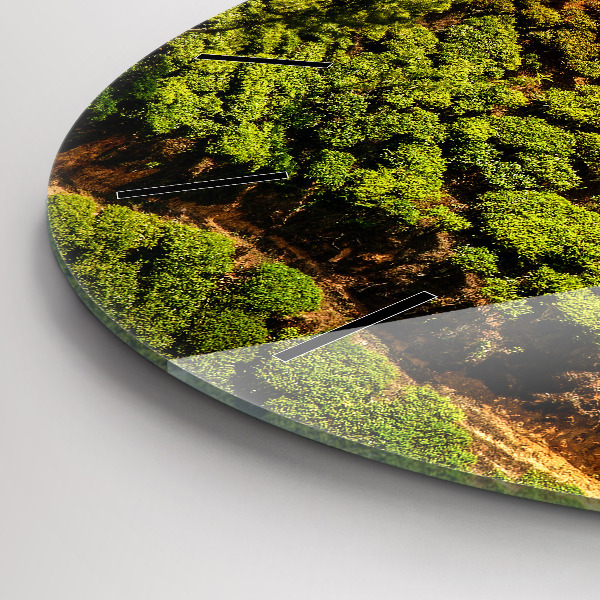 Round glass clock Tea Hill