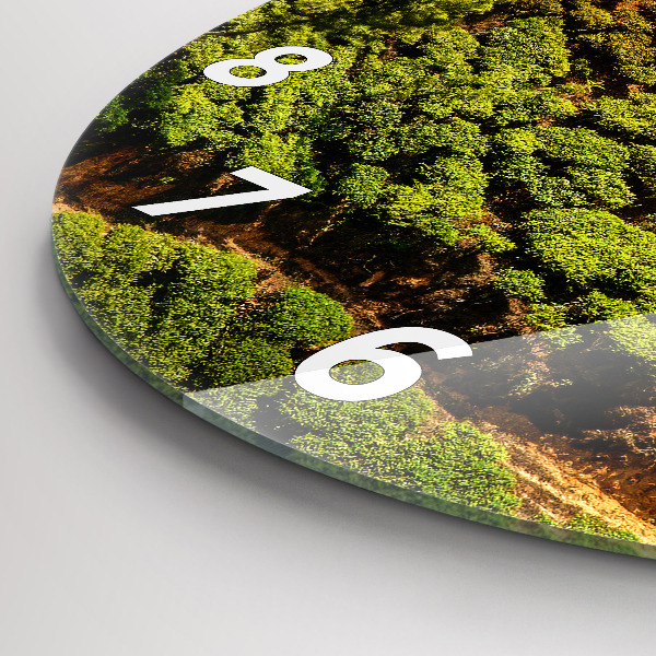 Round glass clock Tea Hill