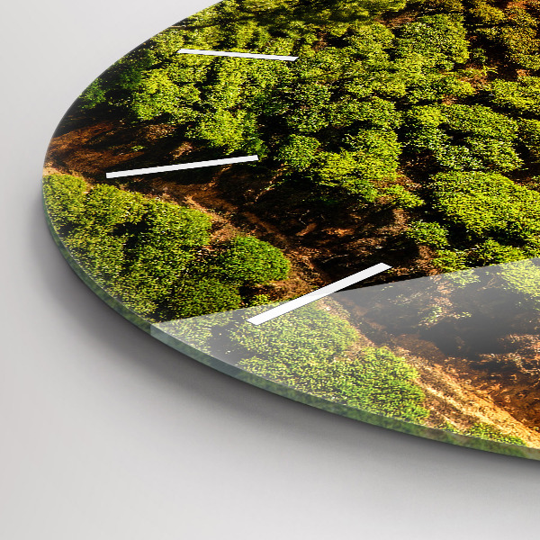 Round glass clock Tea Hill