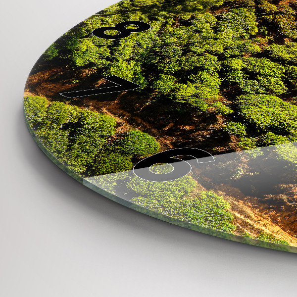 Round glass clock Tea Hill