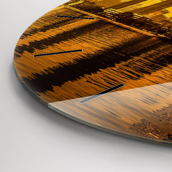 Round glass clock Zhujiang River