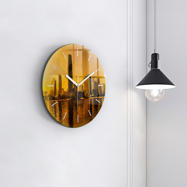 Round glass clock Zhujiang River
