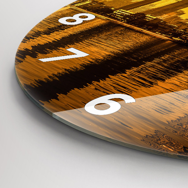 Round glass clock Zhujiang River
