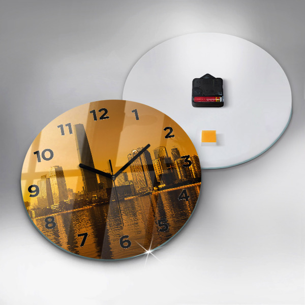 Round glass clock Zhujiang River