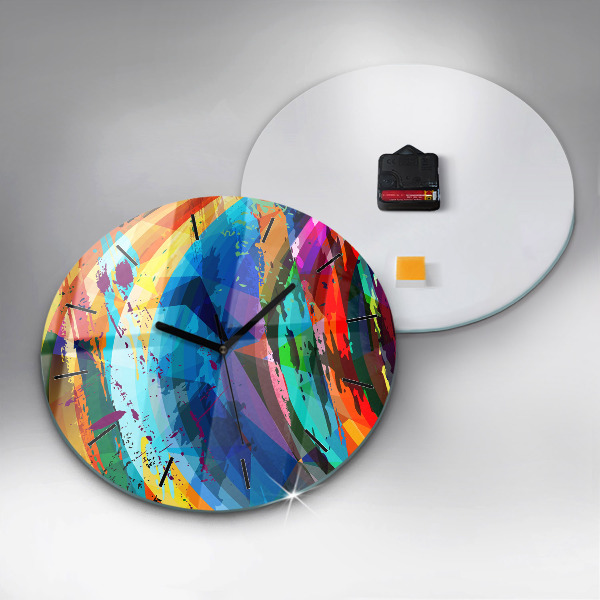 Round glass clock Abstract background