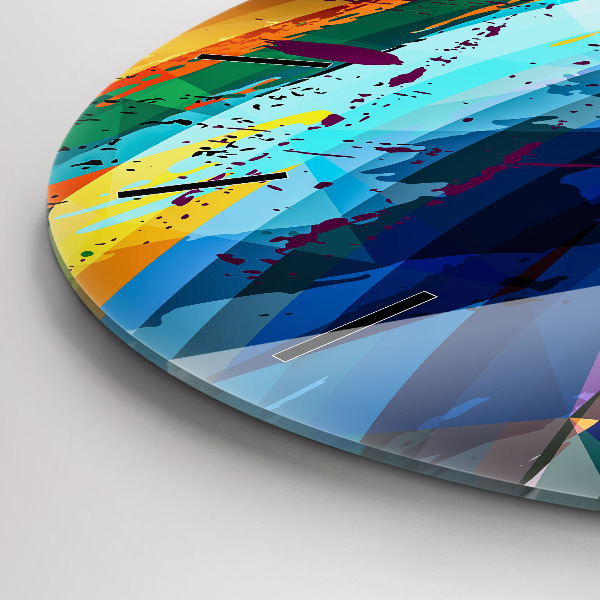 Round glass clock Abstract background