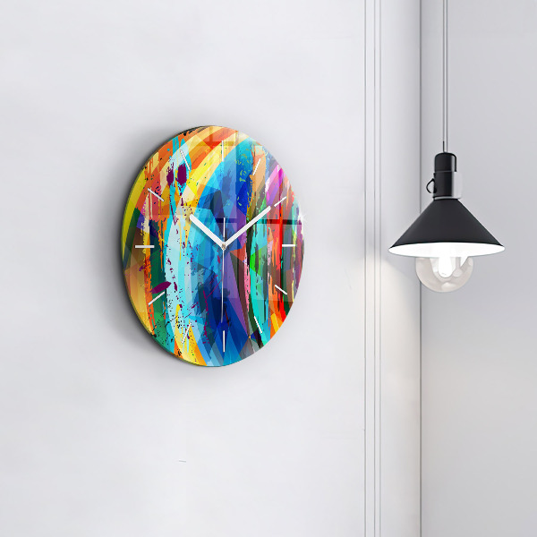 Round glass clock Abstract background