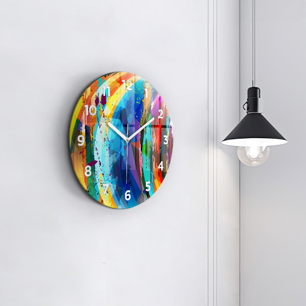 Round glass clock Abstract background