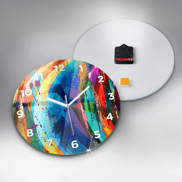 Round glass clock Abstract background