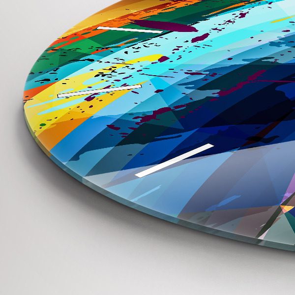 Round glass clock Abstract background