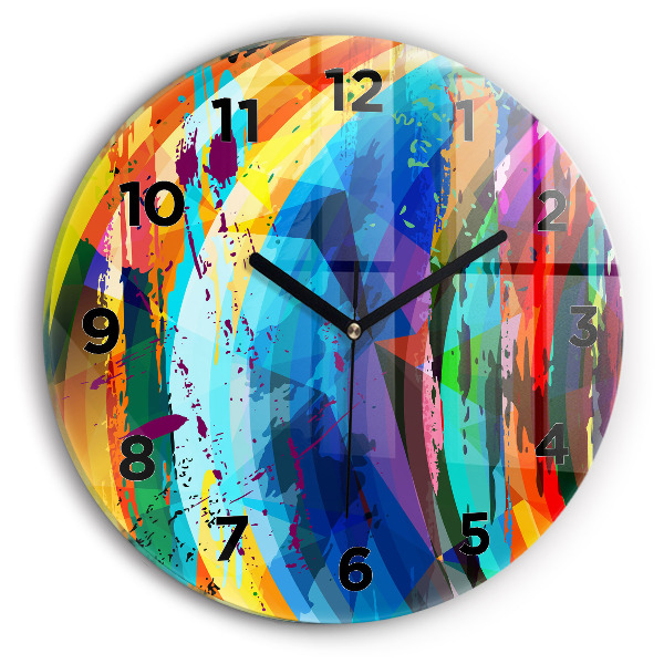 Round glass clock Abstract background