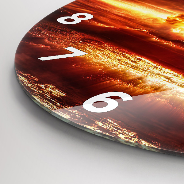 Round glass clock Atomic bomb explosion