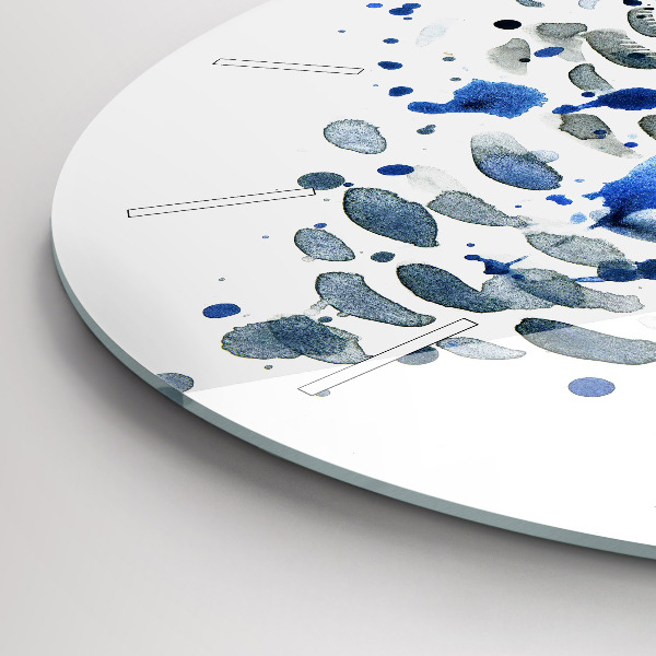 Round glass clock Owl look