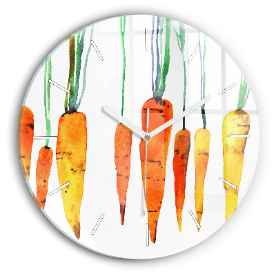 Round glass clock Carrot illustration