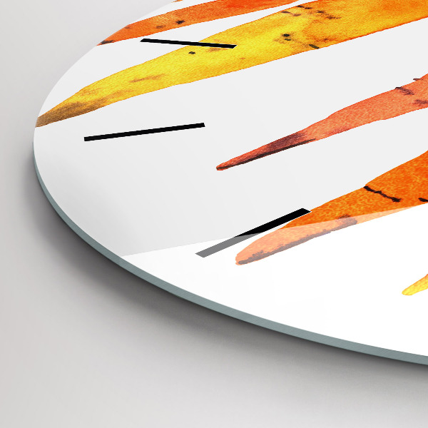 Round glass clock Carrot illustration