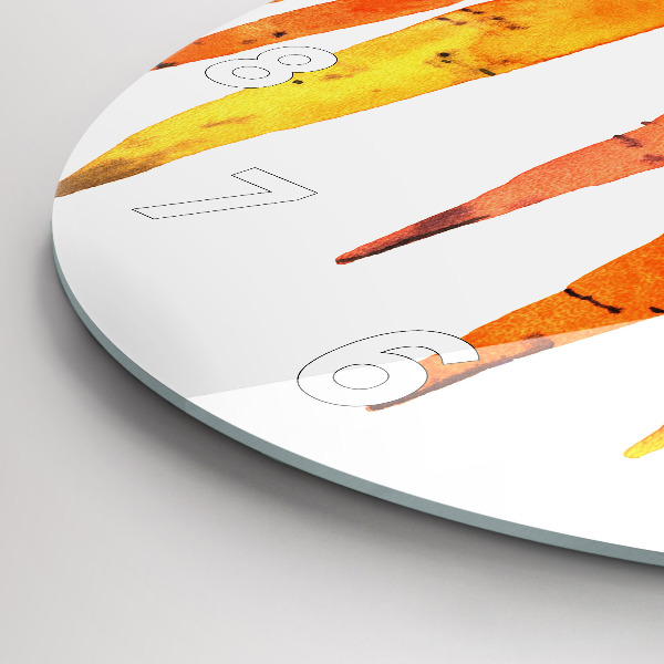 Round glass clock Carrot illustration