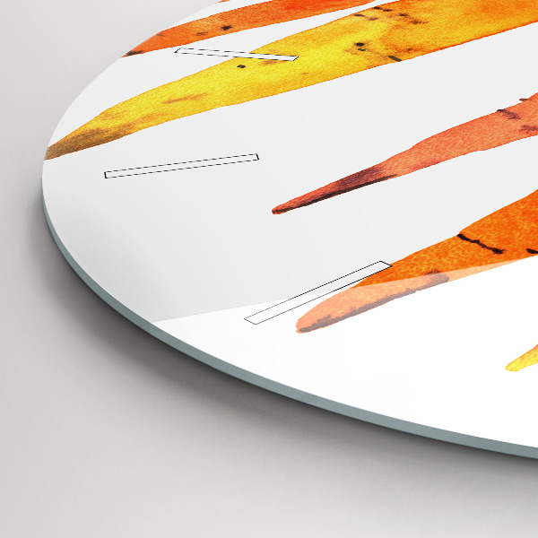 Round glass clock Carrot illustration
