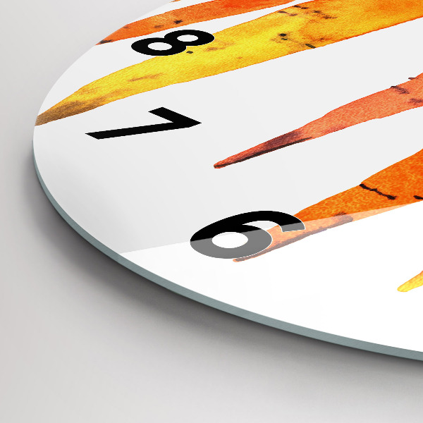 Round glass clock Carrot illustration